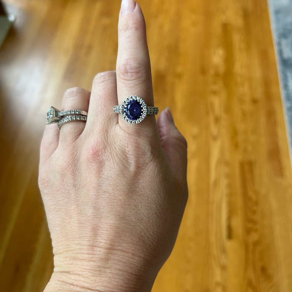 Diamonique Tanzanite Ring size 9
